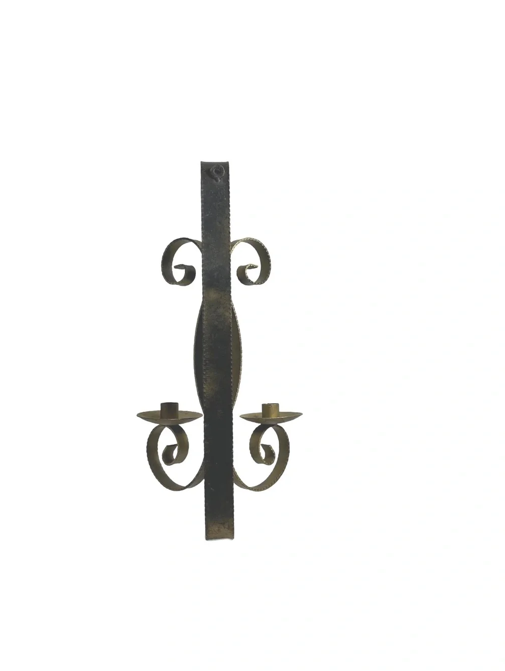 Vintage Metal Double Wall Sconce Candle Holder